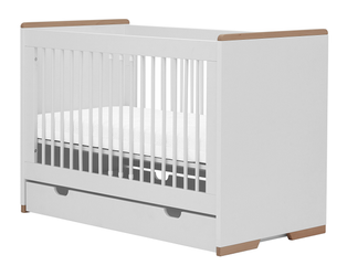 Pinio Snap Łóżeczko z szufladą 120x60 białe