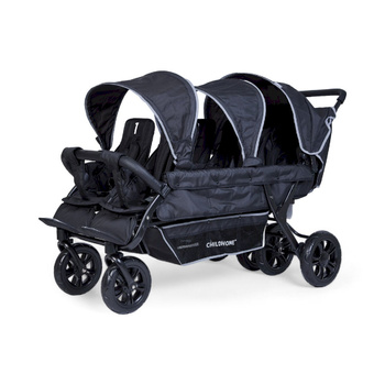 Childhome Wózek do żłobka sześcioosobowy Sixseater Black