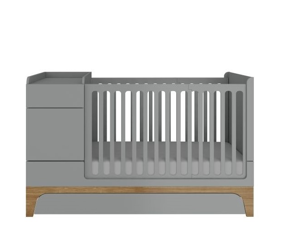 Bellamy łóżeczko UP 70x120 rozkładane do 70x160 + biurko grey