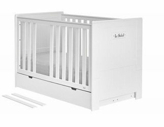 Łóżeczko-tapczanik z szufladą 140x70 Blanco Pinio Marsylia MDF